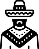 solid icon for hispanic vector