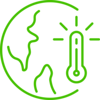 climat changement ligne icône illustration png