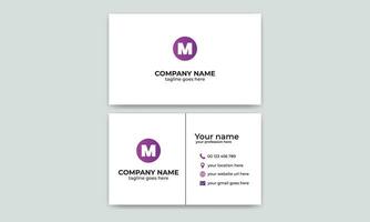 Creative, Corporate and Modern Business Card Template Design Colorful Layout Vector Pro Vector