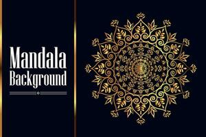 Circle Pattern Creative Luxury Ornamental Mandala, Flower Mandala with gradient color with unique Background Design in gold color vector