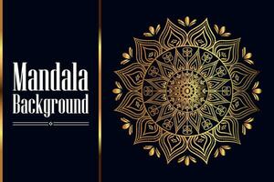 Circle Pattern Creative Luxury Ornamental Mandala, Flower Mandala with gradient color with unique Background Design in gold color vector