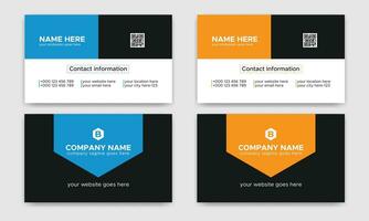 Creative, Corporate and Modern Business Card Template Design Colorful Layout Vector Pro Vector