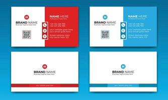 Creative, Corporate and Modern Business Card Template Design Colorful Layout Vector Pro Vector