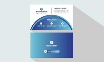 Creative, Corporate and Modern Business Card Template Design Colorful Layout Vector Pro Vector