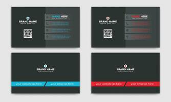 Creative, Corporate and Modern Business Card Template Design Colorful Layout Vector Pro Vector