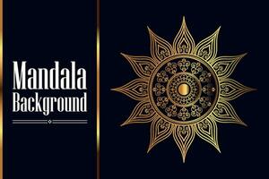 Circle Pattern Creative Luxury Ornamental Mandala, Flower Mandala with gradient color with unique Background Design in gold color vector