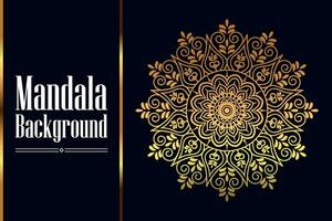 Circle Pattern Creative Luxury Ornamental Mandala, Flower Mandala with gradient color with unique Background Design in gold color vector