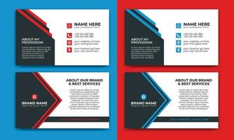 Creative, Corporate and Modern Business Card Template Design Colorful Layout Vector Pro Vector