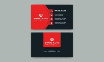 Creative, Corporate and Modern Business Card Template Design Colorful Layout Vector Pro Vector