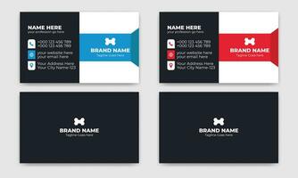 Creative, Corporate and Modern Business Card Template Design Colorful Layout Vector Pro Vector