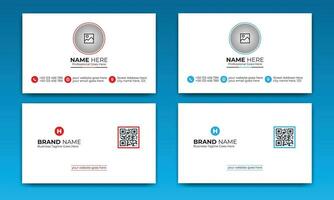 Creative, Corporate and Modern Business Card Template Design Colorful Layout Vector Pro Vector