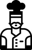 solid icon for chef vector