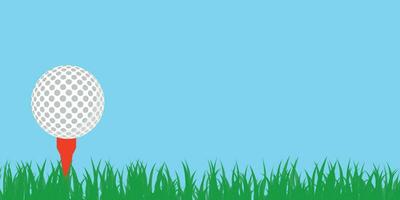 Golf ball and grass vector. free space for text. wallpaper. background. vector