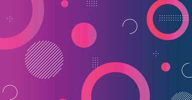 Abstract minimal gradient geometric circle background vector