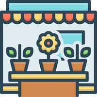 color icon for florists vector