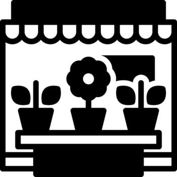 solid icon for florists vector