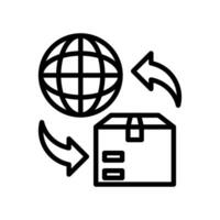 Worldwide Delivery Icon in vector. illustration vector