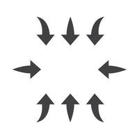 flecha dentro dirección icono aislado vector ilustración.