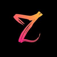 letter Z initial font logo design vector