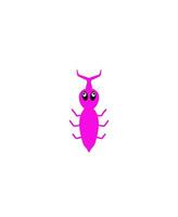 pink insect on a white background vector