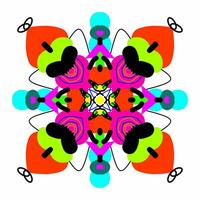 a colorful abstract design with a circular shape vector