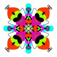 a colorful abstract design with a circular shape vector