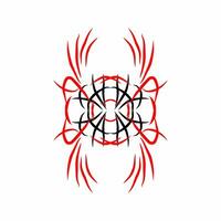 red and black line design on white background vector
