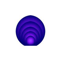 a purple circle with a black and white background vector