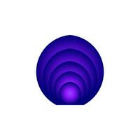 a purple circle with a black and white background vector