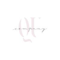 QU Beauty Initial Template Vector Design