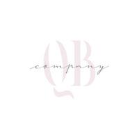 QB Beauty Initial Template Vector Design