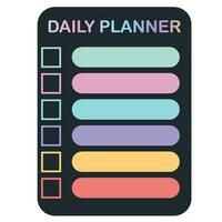 Modern daily planner template. Daily, weekly, monthly planner template. Cute and simple printable to do list. Vector illustration