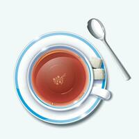 taza de té vector
