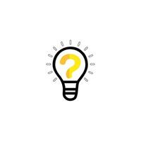 light bulb minimalist logo design vector