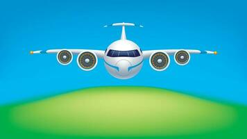 airplan front view vector