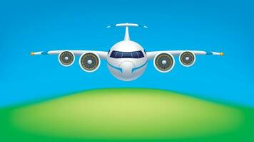 airplan front view vector