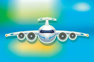 airplane front view vector