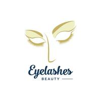 Eyelashes design with creative beauty element idea concept and icon vector