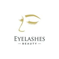 Eyelashes design with creative beauty element idea concept and icon vector