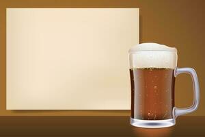 beer glass back vector