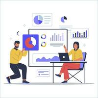 Business team analytics concept illustration vector