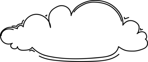 Hand drawn clouds, Transparent background png