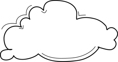 Hand drawn clouds, Transparent background png