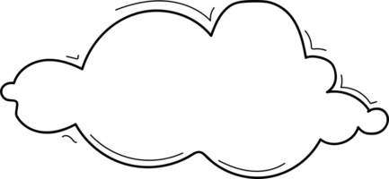 Hand drawn clouds, Transparent background png