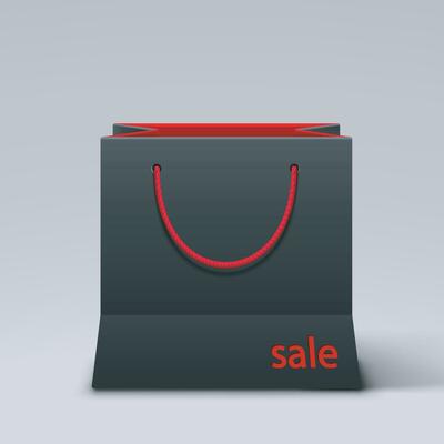 black paper bag