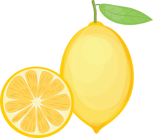 Cartoon lemon illustration, Transparent background png