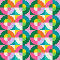 Essential geometric printable seamless pattern with abstract Minimal elegant line form stroke shapes in vibrant colors. Modern simple background in minimalist mid century style vector wall art
