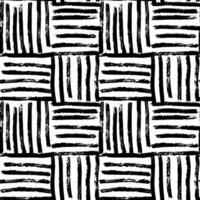 Aesthetic Contemporary printable seamless pattern with abstract line, dot, shape brush stroke in black and white colors. Boho background in minimalist style vector Illustration for wallpaper fabric