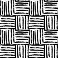 Aesthetic Contemporary printable seamless pattern with abstract line, dot, shape brush stroke in black and white colors. Boho background in minimalist style vector Illustration for wallpaper fabric