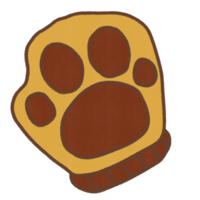 yellow cat glove png